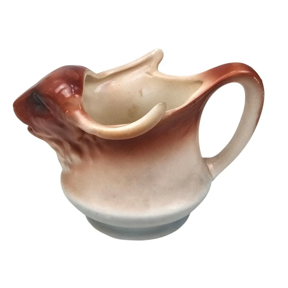 Vintage Oxen‎ Ceramic Creamer Makers Mark Originating from Czechoslovakia
